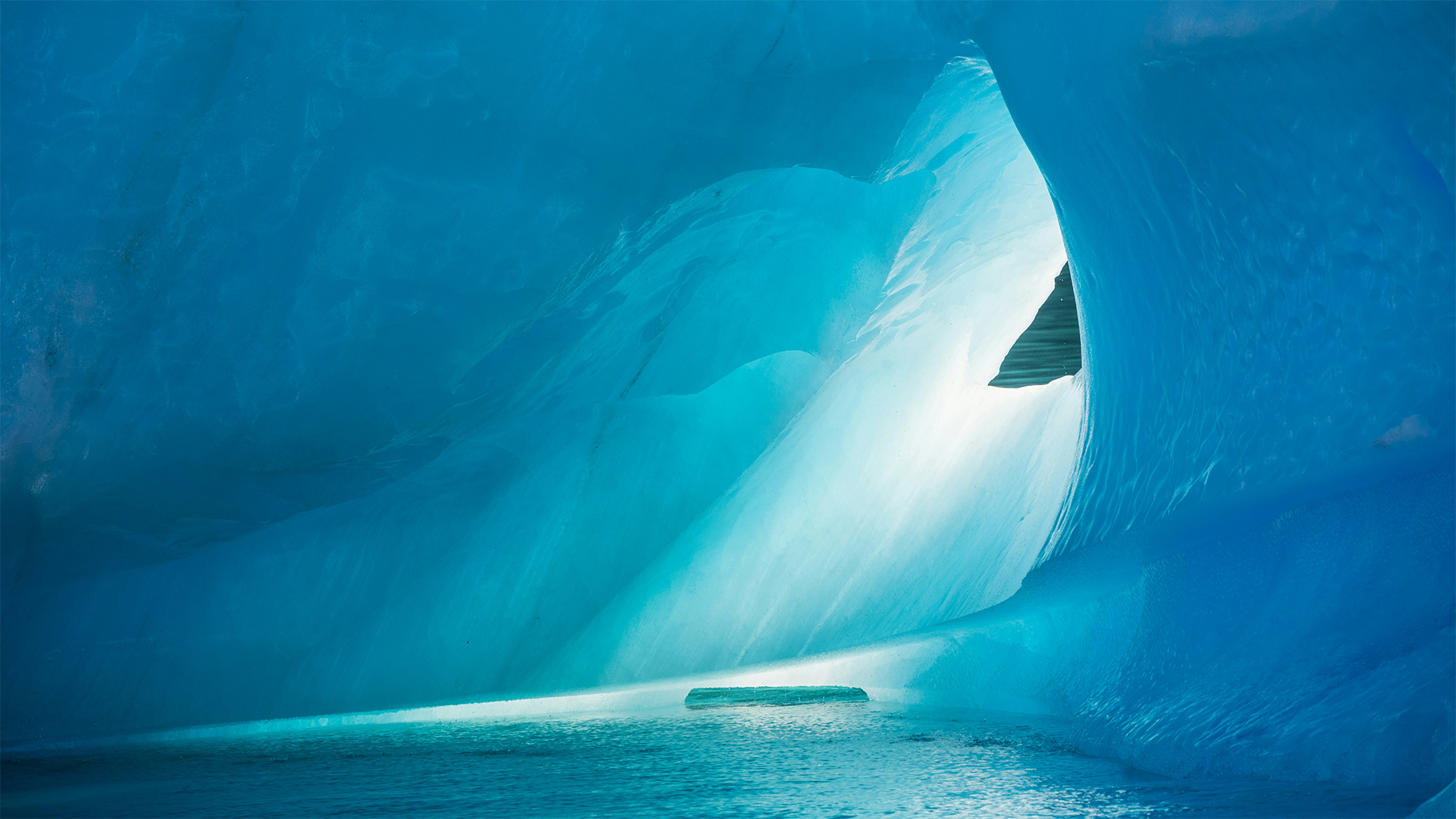 a beautiful ice cave