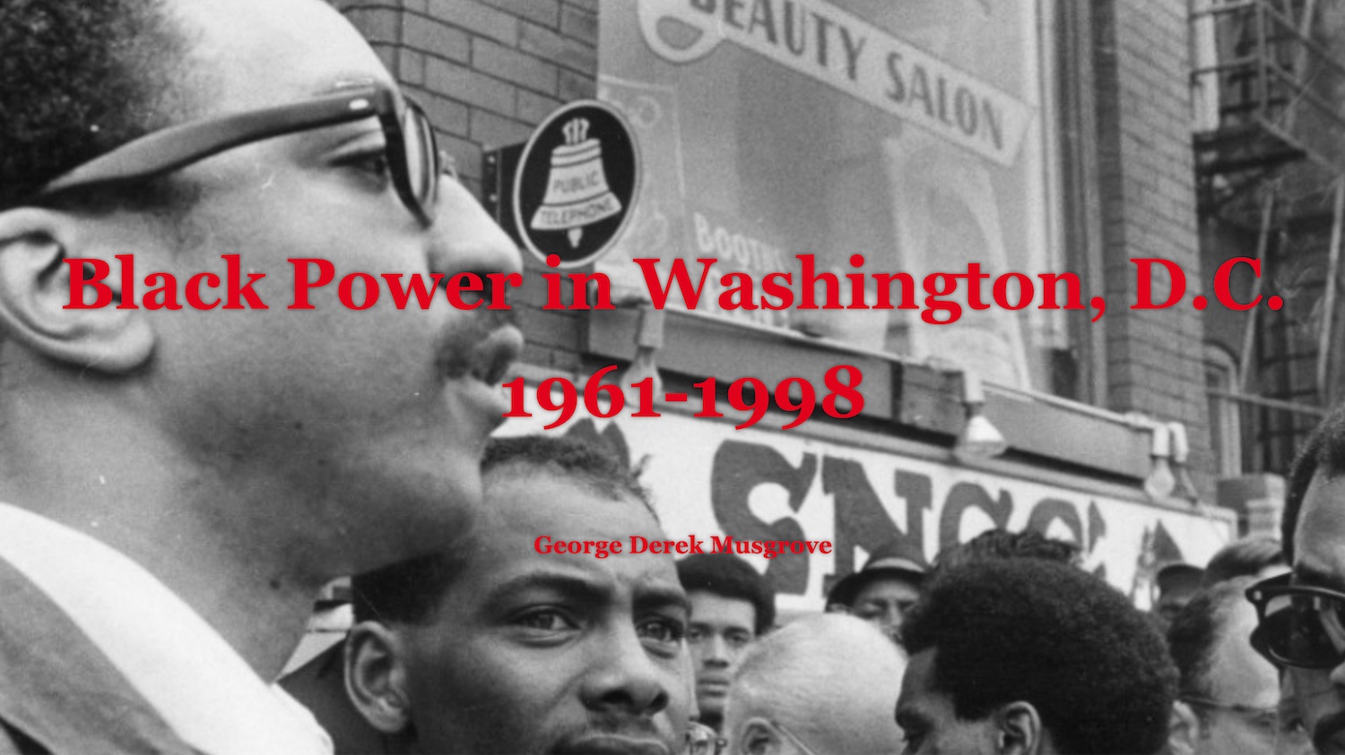 Black Power in Dc poster showing a group of Black man protesting. 